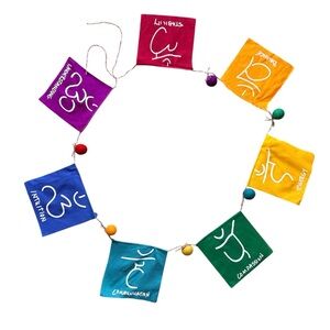 NEW World Market Artisan Gifts Chakra Flags